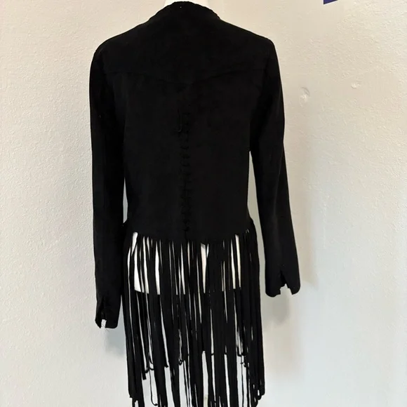Sam Edelman Black Fringe Blazer - Picture 2 of 6
